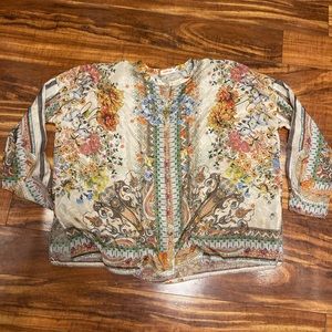 Johnny Was 100% Silk Blouse Medium